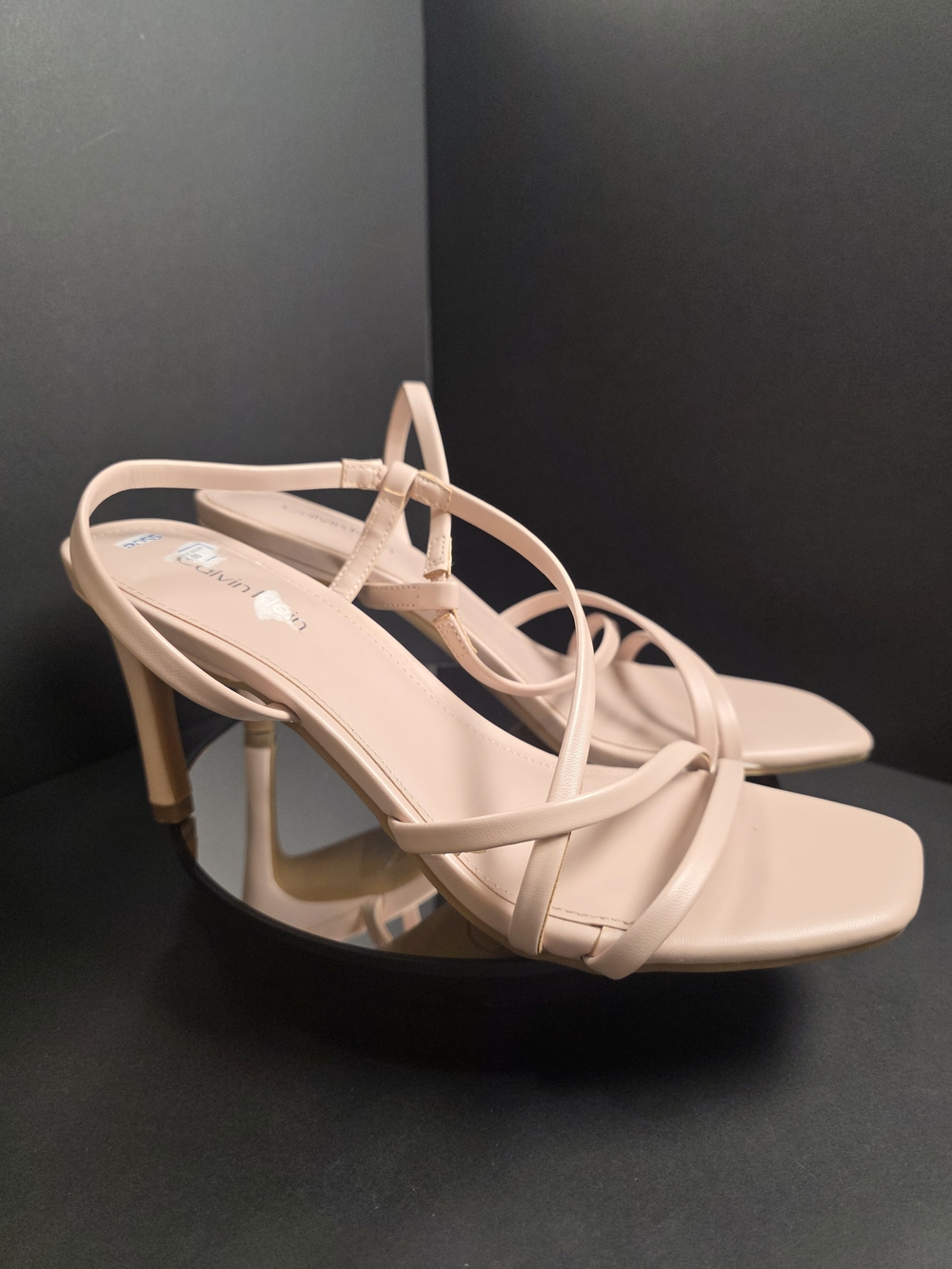 Calvin Klein Blush Nude Strappy Slingback Heels